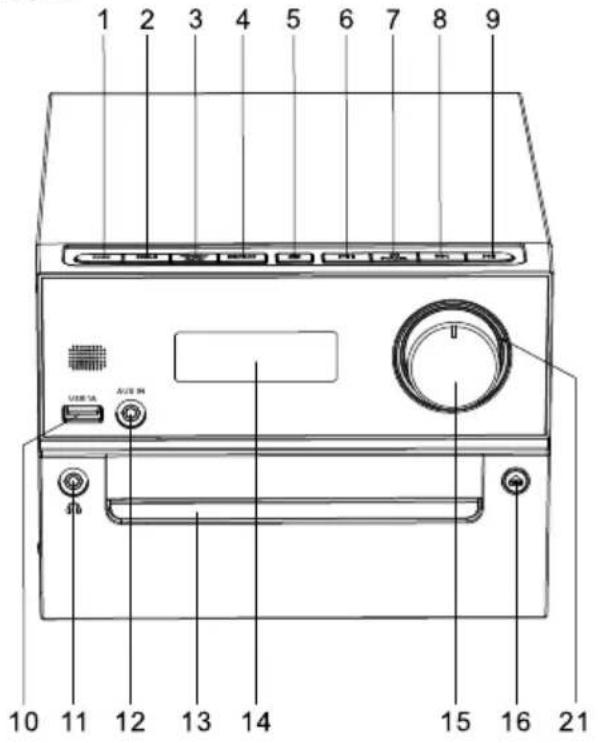 Sunstech MIC200BT - LOCATION DES CONTRÔLES - 1