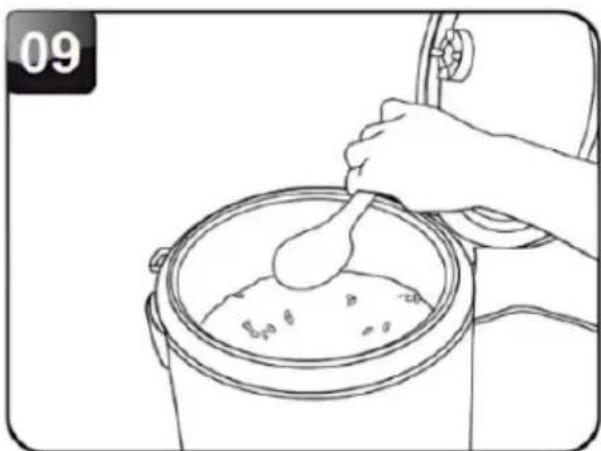 Brentwood RC-5110DS - USANDO EL MODO DE ARROZ BLANCO O INTEGRAL - 9