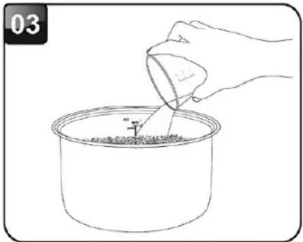 Brentwood RC-5110DS - USANDO EL MODO DE ARROZ BLANCO O INTEGRAL - 3
