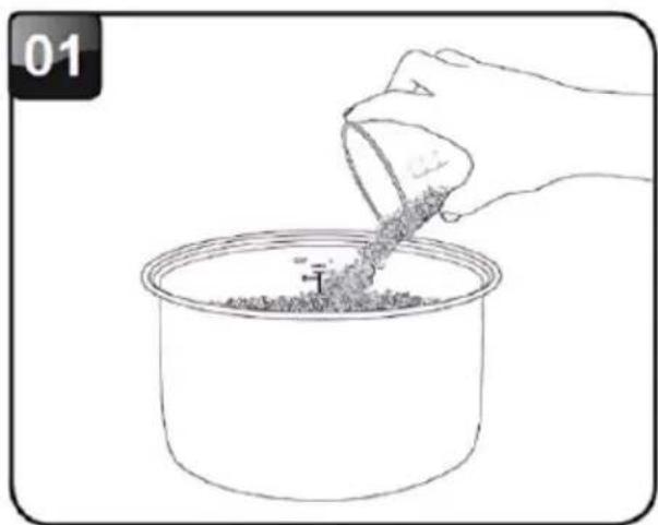 Brentwood RC-5110DS - USANDO EL MODO DE ARROZ BLANCO O INTEGRAL - 1