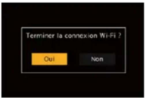 Terminer la connexion Wi-Fi ? Out Non