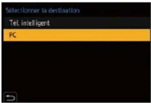 Sélectionner la destination Tel. intelligent PC