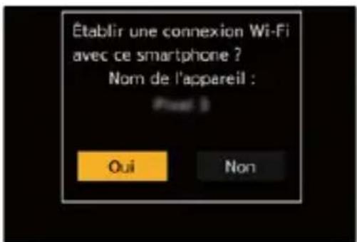 Établir une connexion Wi-Fi avec ce smartphone ? Nom de l'appareil : Pout 3 Oui Non
