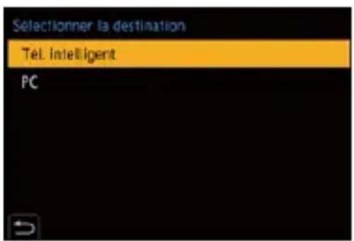 Selectionner la destination Tél. Intelligent PC