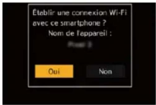 Établir une connexion Wi-Fi avec ce smartphone ? Nom de l'appareil : Pout 2 Oui Non