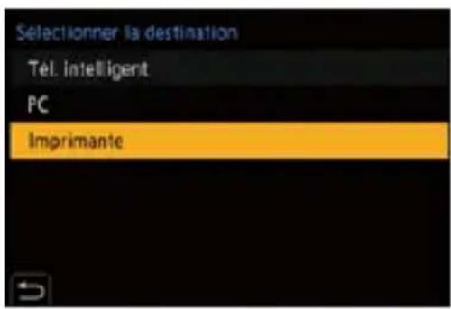 Selectionner la destination Tél. intelligent PC Imprimante