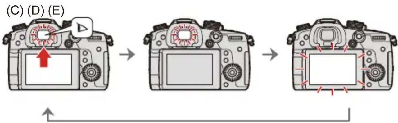 PANASONIC Lumix DC-GH5 II - Appuyez sur [LVF]. - 2