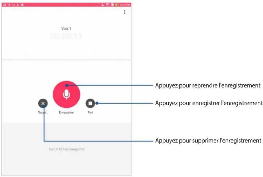 ASUS ZenPad 3 8.0 Z581KL - Suspendre un enregistrement - 1