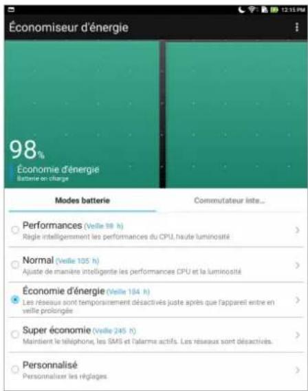 ASUS ZenPad 3 8.0 Z581KL - Configuration de l'économiseur d'énergie - 1