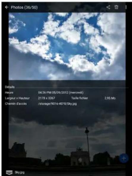 ASUS ZenPad 3 8.0 Z581KL - Visualiser les informations de localisation d'une photo - 2