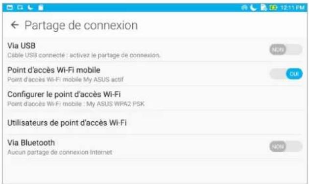 ASUS ZenPad 3 8.0 Z581KL - Partage de connexion Wi-Fi - 1