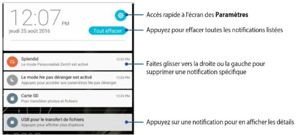 ASUS ZenPad 3 8.0 Z581KL - Notifications système - 1