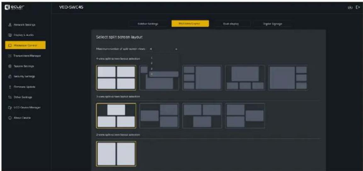 Ecler VEO-SWC45TH - Multiview Layout (agencement des vues multiples) - 1