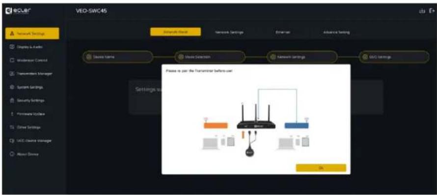 Ecler VEO-SWC45TH - Cliquez sur « Next » (étape suivante) pour configurer le point d'accès WiFi. - 9