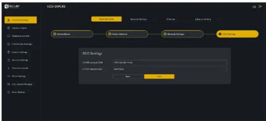 Ecler VEO-SWC45TU - Cliquez sur « Next » (étape suivante) pour configurer le point d'accès WiFi. - 7