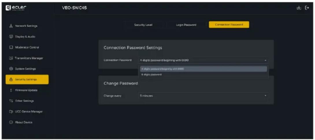 Ecler VEO-SWC45TU - Connection password (mot de passe de connexion) - 2