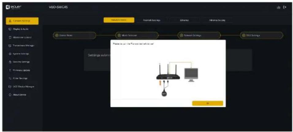 Ecler VEO-SWC45TU - Cliquez sur « Next » (étape suivante) pour configurer le point d'accès WiFi. - 3