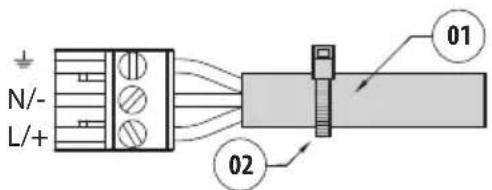 Videotec Maximus MHX - Collegamento della linea di alimentazione in 24Vac, 120Vac, 230Vac e 12Vdc per MHX con tergicristallo e per MHXT - 4