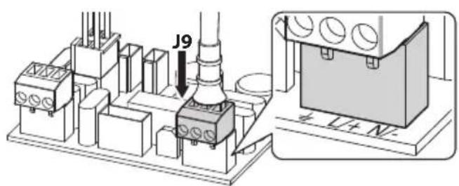 Videotec Maximus MHX - Connection of the power supply line in 24Vac and 12Vdc for MHX without wiper - 5