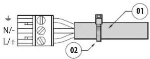 Videotec Maximus MHX - Branchement de la ligne d'alimentation en 24Vac, 120Vac, 230Vac et 12Vdc pour MHX avec essuie-glace et pour MHXT - 4