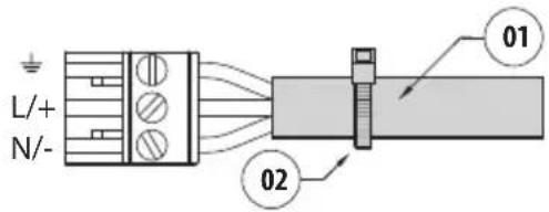 Videotec Maximus MHX - Anschluss der Versorgungsleitung mit 120Vac und 230Vac für MHX ohne Scheibenwischer - 4