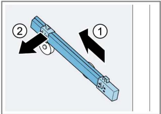 BOSCH B36CD80SNS - Removing the telescopic rails - 3