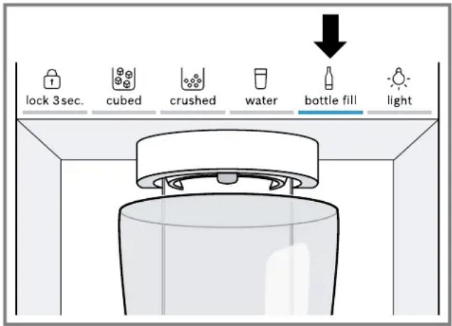 BOSCH B36CD80SNS - Press bottle fill. - 1