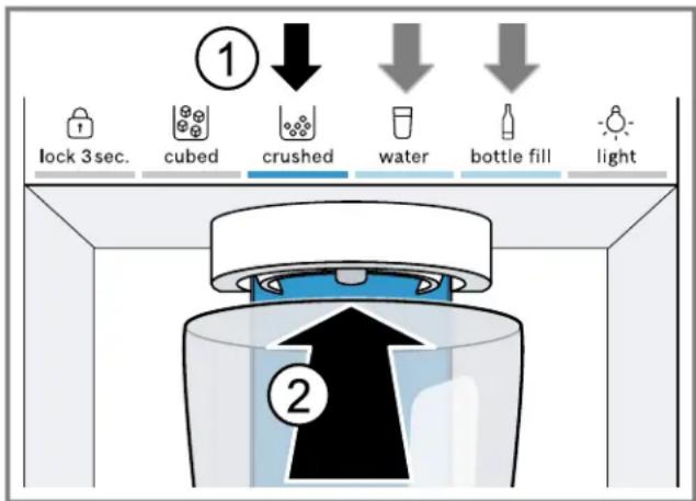 BOSCH B36CD80SNS - Dispensing ice or water - 1
