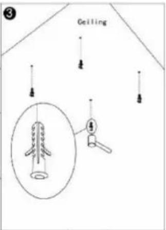 NEO tools 90-104 - Ceiling installation: - 2