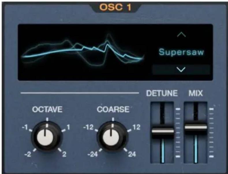 Arturia JUP-8000 V - Oscillator 1 - 1