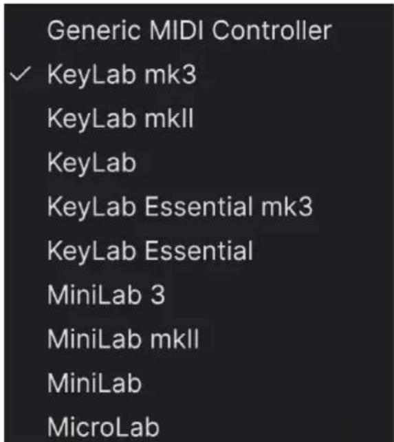 Arturia JUP-8000 V - Menu MIDI Controller - 1