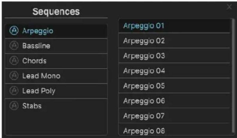 Arturia JUP-8000 V - Presets du séquenceur - 1
