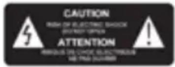 CAUTION RISK OF ELECTRIC SHOCK OUTFRY OPEN ATTENTION WARNING THE CHOC ELECTRICAL HE PING QUARTER