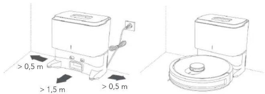 WILFA Innobot RVC-B4LIN+ - INSTALLERA DAMMSTATIONEN - 1