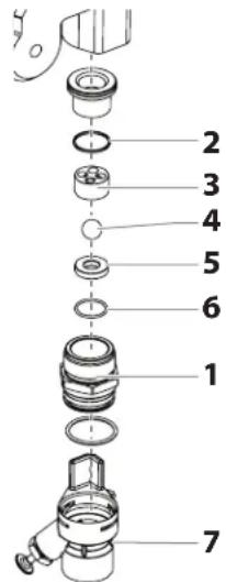 WAGNER ProSpray 3.25 Connect - CLAPET D'ADMISSION ET DE REFOULEMENT - 1