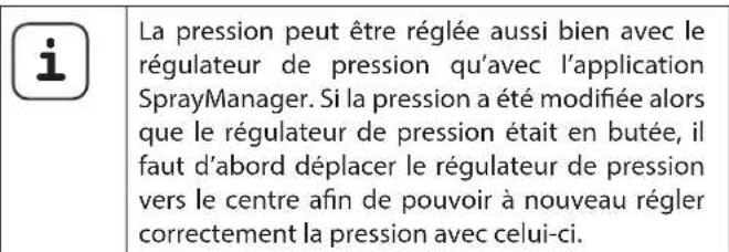 WAGNER ProSpray 3.25 Connect - BOUTON DE RÉGLAGE DE LA PRESSION - POSITIONS DE RÉGLAGE - 1