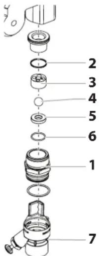 WAGNER ProSpray 3.25 Connect - INLET AND OUTLET VALVE - 1