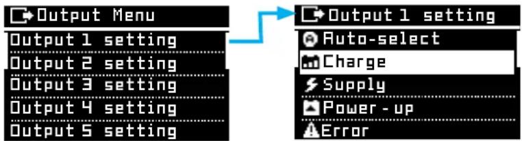 GYS Gysflash 148.12 CNT FV - Output Menu - 1
