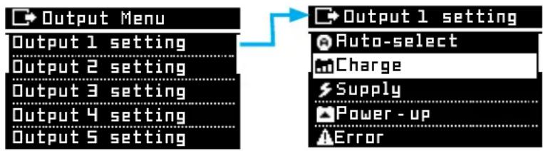 GYS Gysflash 148.12 CNT FV - Output Menu - 1