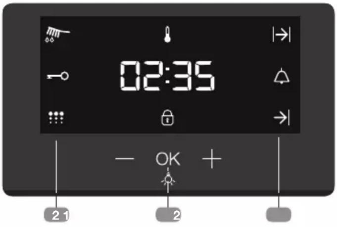 Küppersbusch PizzaMeister BP6332.0S - Beschreibung der elektronischen Uhr/Timer - 1