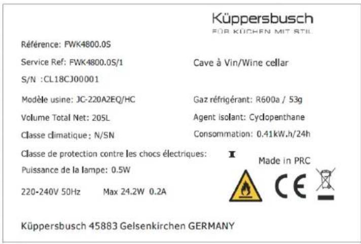 Küppersbusch FWK4800.0S - TECHNISCHE DATEN - 1