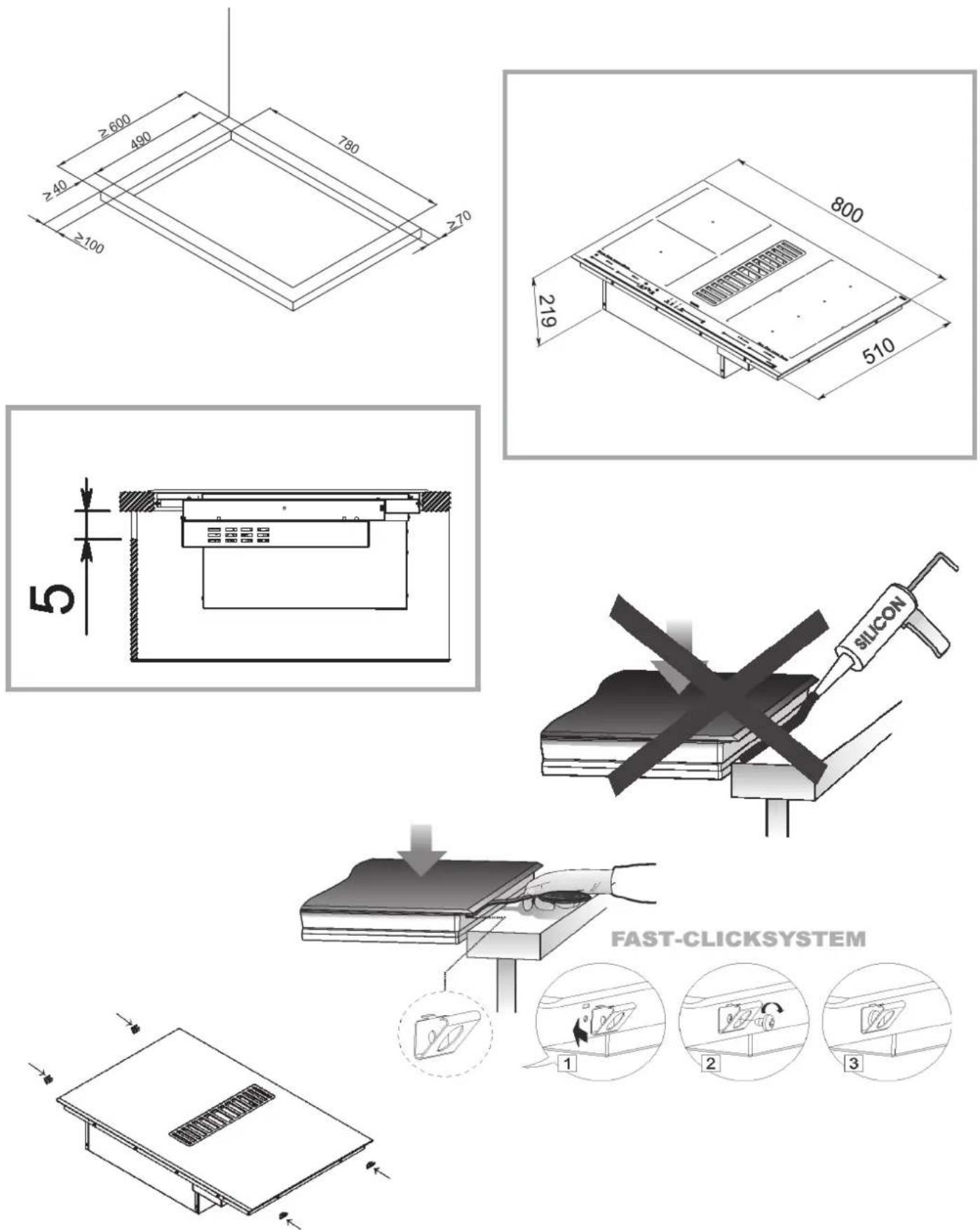 Küppersbusch VKI3850.0SR - Instalación / Instalação / Installation / Montage / Installation / Kurulum / Montaz / Instalace / Inštalácia / Instalare / Installazione / Installatie - 1