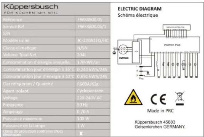 Küppersbusch FWK2800.0S - TECHNICAL DATA - 1