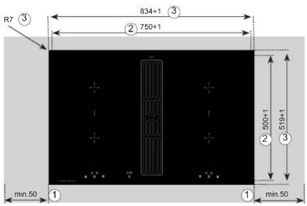 Küppersbusch KMI8500.0SR - Possibilités variables de montage - 3