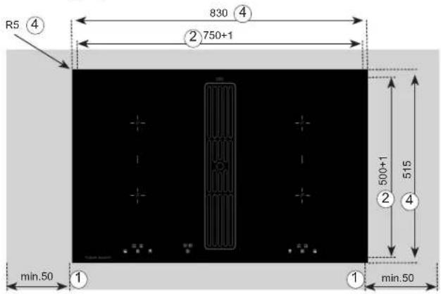 Küppersbusch KMI8500.0SR - Possibilités variables de montage - 1