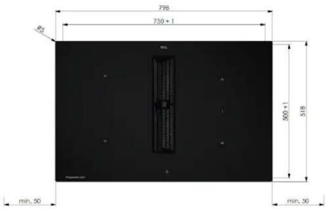 Küppersbusch KMI8560.0SR - Variantes de montage: montage posé - 1