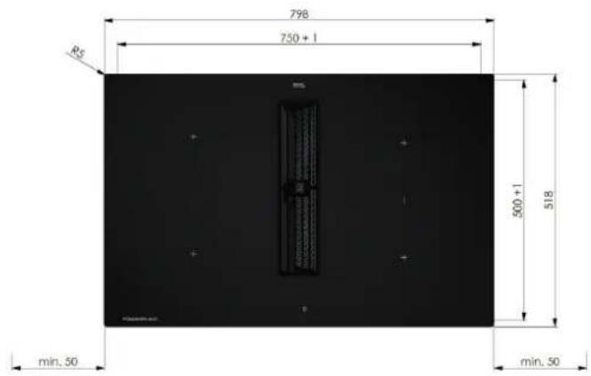 Küppersbusch KMI8560.0SR - Variabele montagemogelijkheden: Opliggen de montage - 1