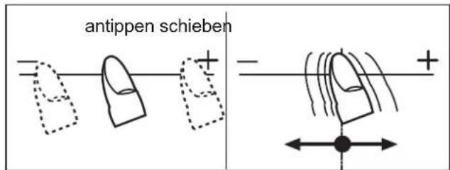 Küppersbusch KMI9800.0SR - Sensorfeld antippen oder den aufgesetzten Finger verschieben - 1