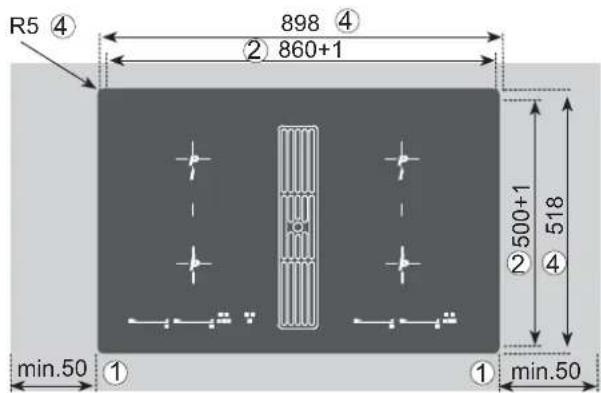 Küppersbusch KMI9800.0SR - Variable Einbaumogglichkeit: aufl iegender Einbau - 1