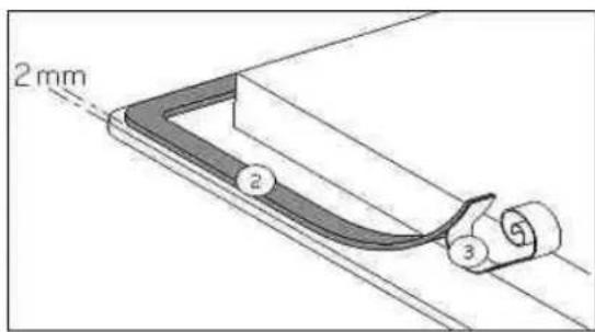 Küppersbusch KI8810.0SR - Plaatsen van de waterdichte strip: - 1